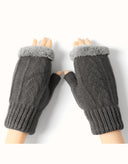 EVERAU® Fingerless Ultra Plush Knit Gloves