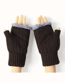 EVERAU® Fingerless Ultra Plush Knit Gloves